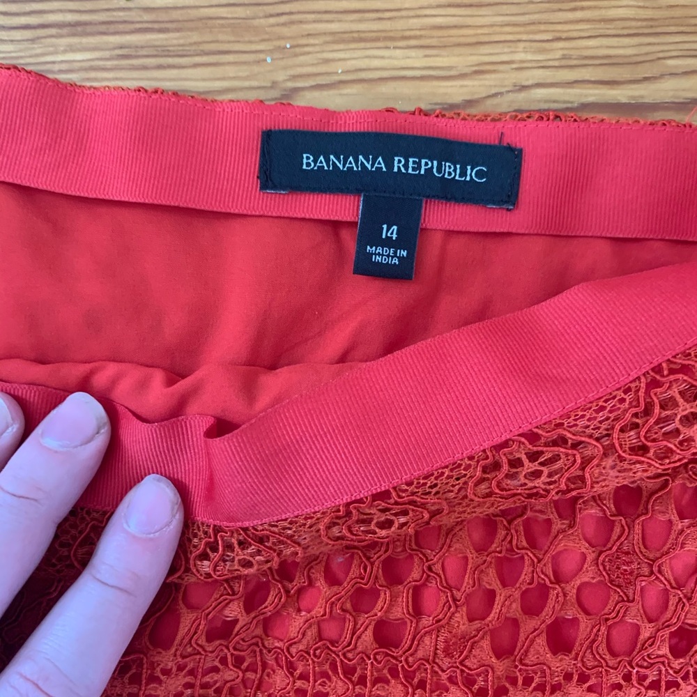 Banana republic Orange Lace Skirt - Picture 2 of 7
